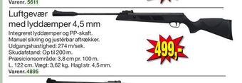Harald Nyborg Luftgevær med lyddæmper 4,5 mm tilbud