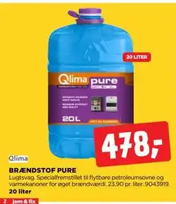 jem & fix BRÆNDSTOF PURE tilbud