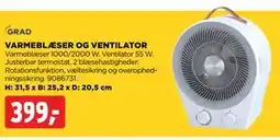 jem & fix VARMEBLÆSER OG VENTILATOR tilbud
