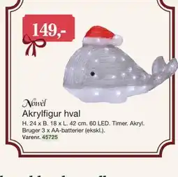 Harald Nyborg Akrylfigur hval tilbud