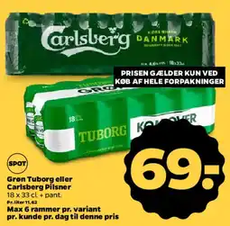 Netto Tuborg / Carlsberg pilsner tilbud