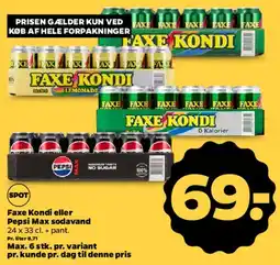 Netto Faxe Kondi / Pepsi Max sodavand tilbud