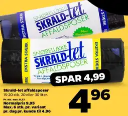 Netto Skrald-let affaldsposer tilbud