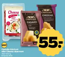 Netto Castello hård ost eller Cheasy skæreost tilbud