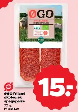 Netto ØGO friland økologisk spegepølse tilbud