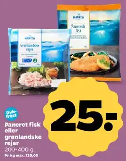 Netto Paneret fisk eller grønlandske rejer tilbud