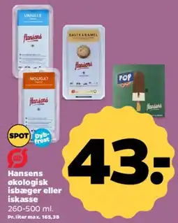 Netto Hansens økologisk is tilbud