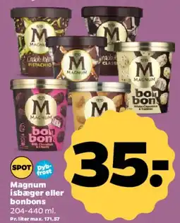 Netto Magnum isbæger eller bonbons tilbud