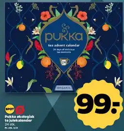 Netto Pukka økologisk te julekalender tilbud