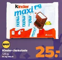 Netto Kinder Maxi / Kinder chokolade tilbud