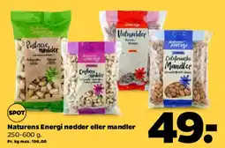 Netto Naturens Energi nødder eller mandler tilbud
