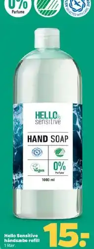 Netto Hello Sensitive - hand soap refill tilbud