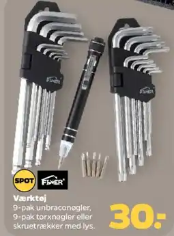 Netto Værktøj (9-pak/torx/unbrako) tilbud