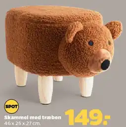 Netto Skammel med træben tilbud