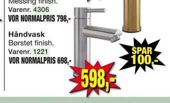 Harald Nyborg Håndvask armatur tilbud