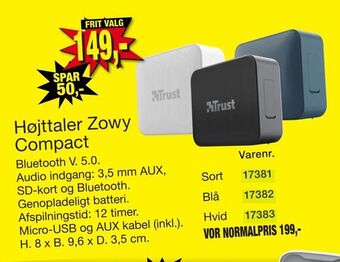 Harald Nyborg Højttaler Zowy Compact tilbud