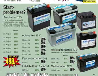 Harald Nyborg Fritidsbatteri 12 V AGM tilbud