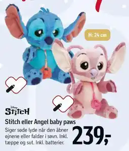 Føtex Stitch eller Angel baby paws tilbud