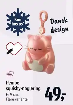 Føtex Pembe squishy-nøglering tilbud