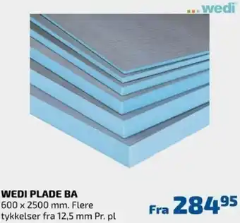 Davidsen Wedi Plade Ba 600x2500 mm tilbud