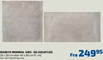Riabita Minimal Væg-Og Gulvflise 20x20 cm