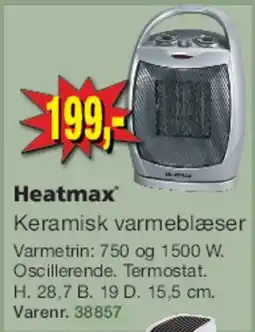 Harald Nyborg Heatmax Keramisk varmeblæser tilbud