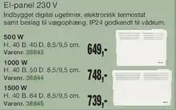 Harald Nyborg Heatmax El-panel 230 V tilbud