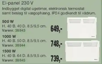 Harald Nyborg Heatmax El-panel 230 V tilbud