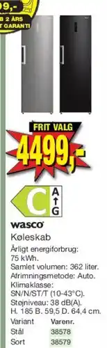 Harald Nyborg Køleskab tilbud
