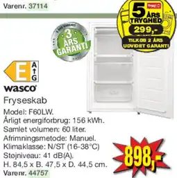 Harald Nyborg Fryseskab (Model F60LW) tilbud