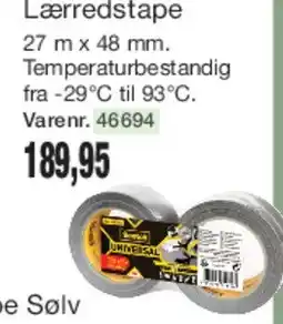 Harald Nyborg Lærredstape Sølv (2-pak) tilbud