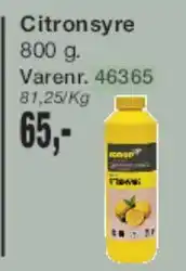 Harald Nyborg CitronSyre 800 g tilbud