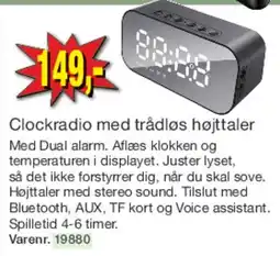 Harald Nyborg Clockradio med trådløs højttaler tilbud