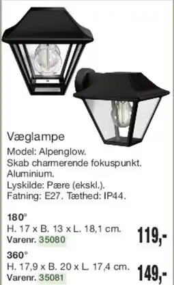 Harald Nyborg Væglampe (Model: Alpenglow) tilbud