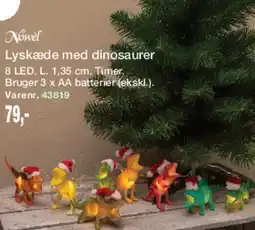 Harald Nyborg Lyskæde med dinosaurer tilbud