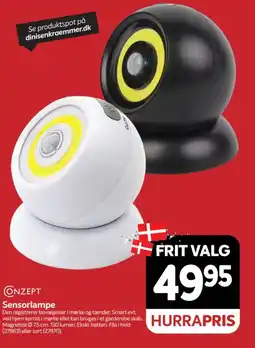 Din Isenkræmmer Onzept sensorlampe tilbud