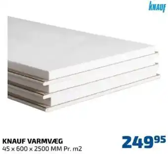 Davidsen Knauf Varmvæg 45x600x2500 MM tilbud