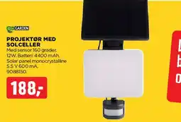 jem & fix Projektør med solceller tilbud