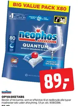 jem & fix Neophos Quantum opvasketabs (80 stk) tilbud