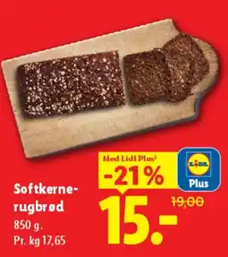 Lidl Softkerne rugbrød tilbud