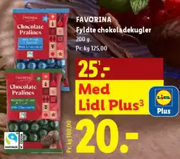 Lidl Chocolate Pralines / Favorina sortiment tilbud