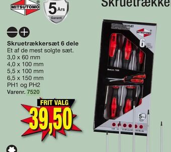 Harald Nyborg Skruetrækkersæt 6 dele tilbud