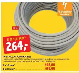 jem & fix Installationskabel tilbud