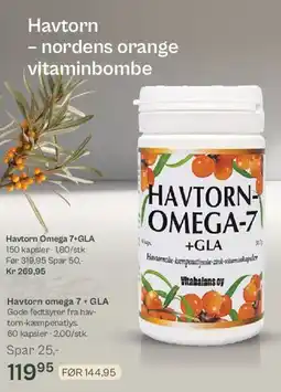 Helsam Havtorn Omega-7 +GLA tilbud