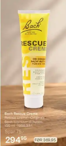 Helsam Bach Rescue Creme 150 ml tilbud