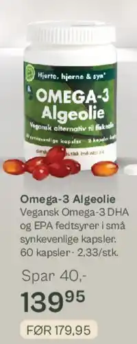 Helsam Omega-3 Algeolie tilbud