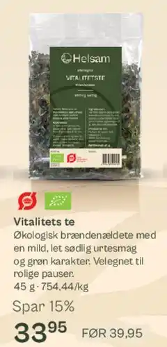 Helsam Vitalitets te tilbud