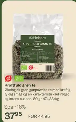 Helsam Kraftfuld grøn te tilbud