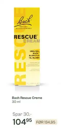 Helsam Bach Rescue Creme 30 ml tilbud