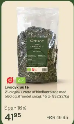Helsam Livscyklus te tilbud